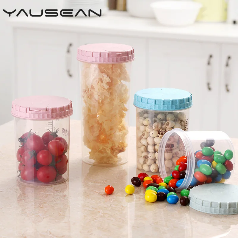 2 шт. удобные Герметичные банки контейнеры для хранения продуктов пластиковые