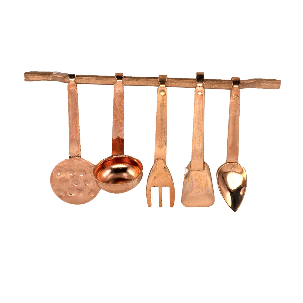 

1/12 Dollhouse Miniature Accessories Mini Kitchen Cooking Utensils Simulation Spoon Fork Model Toys for Doll House Decoration