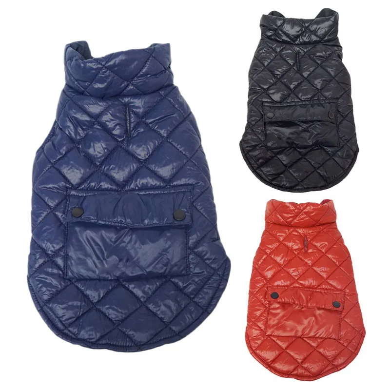 

Winter Warm Dog Clothes Snowproof Pet Dog Down Jacket Pocket Design Windproof Pet Jacket For Small Large Dogs Pet Clothing