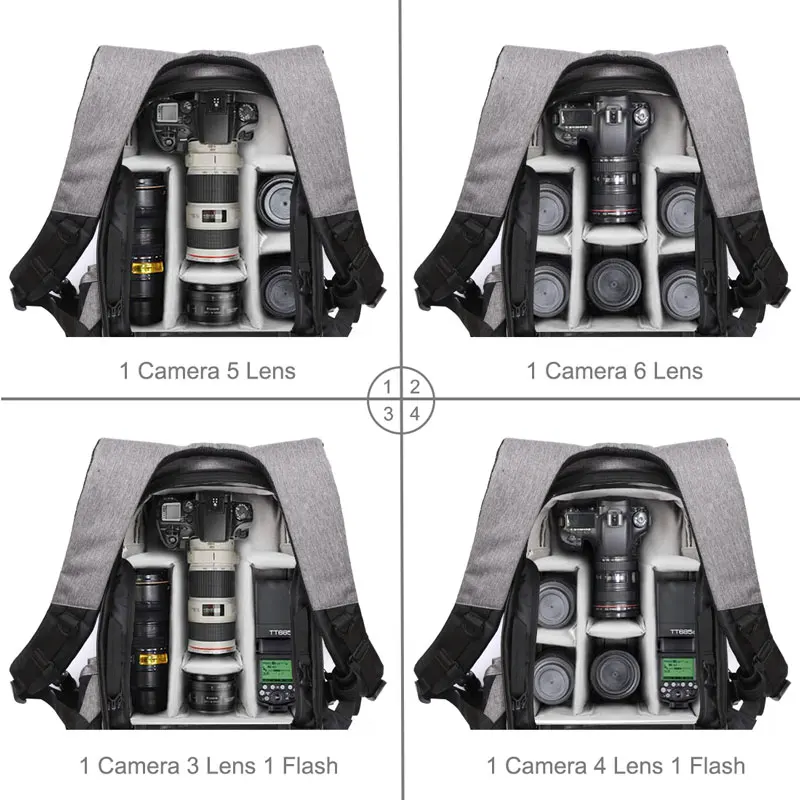 Рюкзак для фотоаппарата 14 Вт на солнечной батарее|Сумки фото-/видеокамеры| |