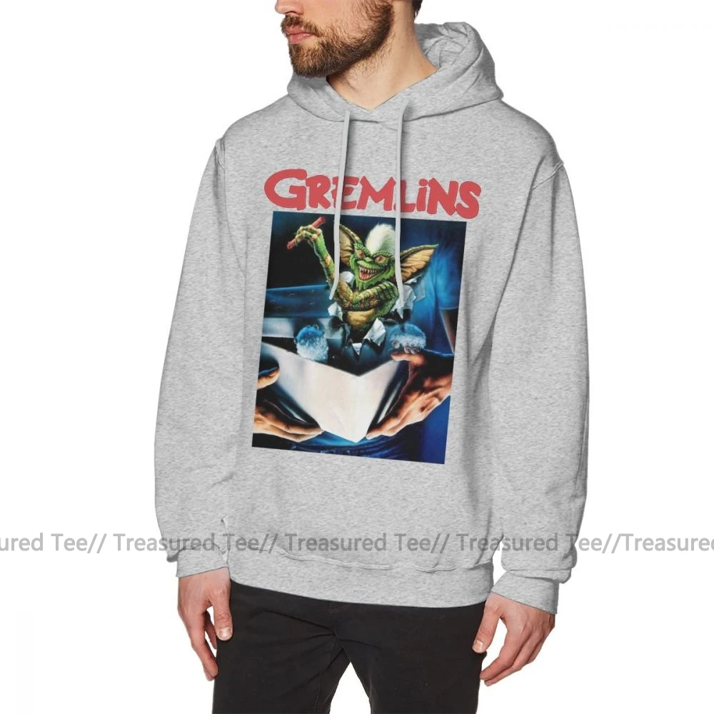 Gremlins Толстовка Gremlins толстовки хлопок серый пуловер Толстовка Зимняя с длинным рукавом Мужская свободная Мода Большие толстовки