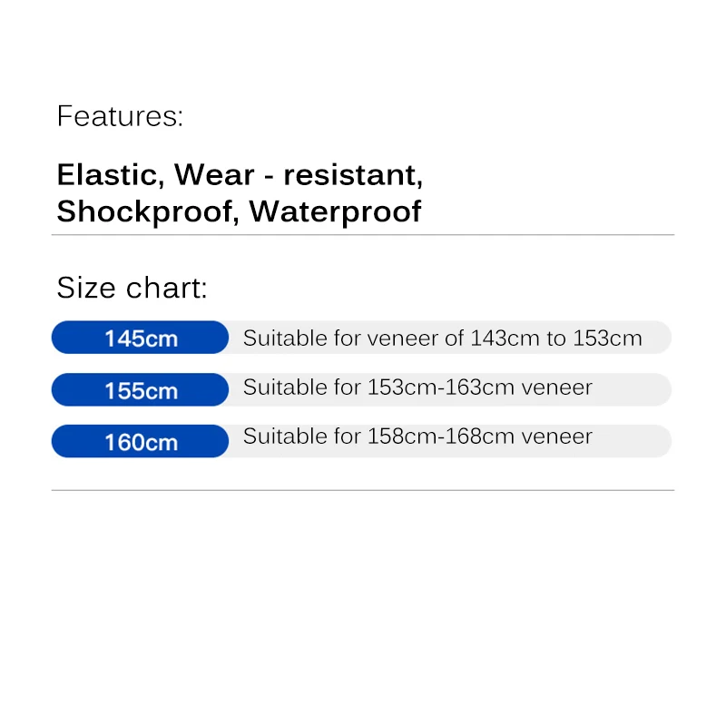 

Skiing Snowboard Bag 144-165cm Scratch-Resistant Monoboard Plate Half Cover Protective Case Dumpling Skin Ski Board Bag