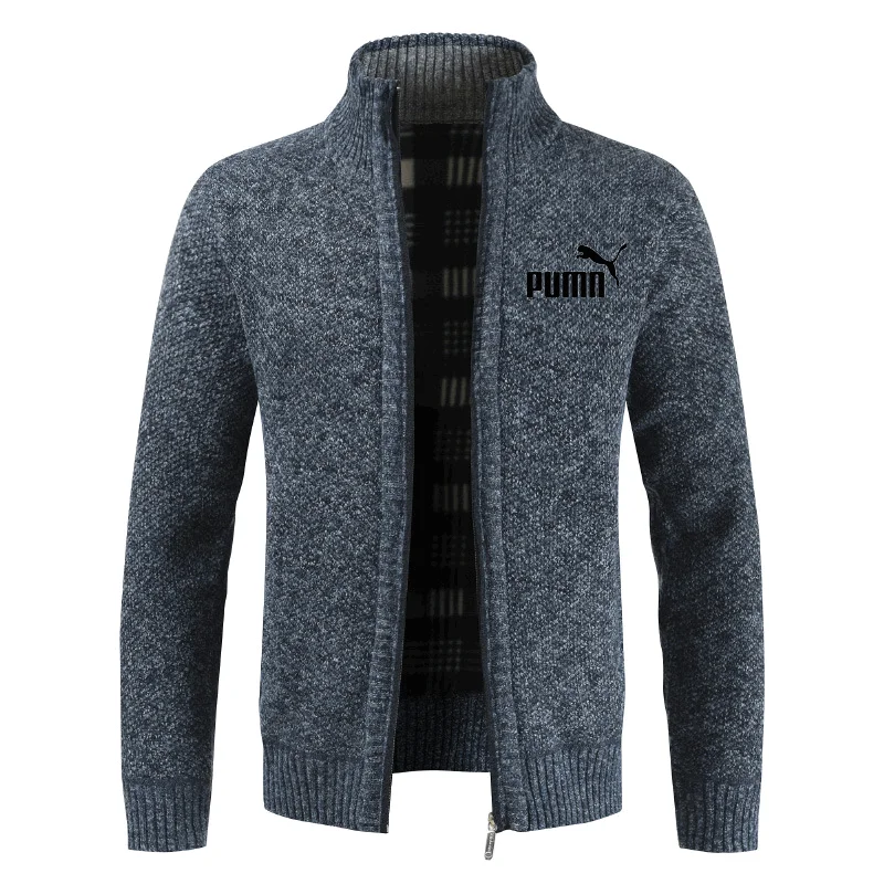 

2021 spring and autumn new men's jacket slim fit stand-up collar zipper jacket men's cotton thermal jacket casual jacket