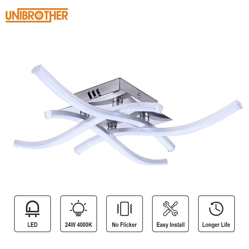 

Nordic Indoor Light Chandelier LED Modern Ceiling Lamp For Living Room Bedroom Dining Room Kitchen Forked Shaped Design