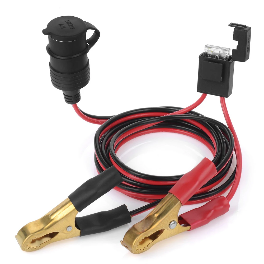 12V 24V женский розетка для автомобильного прикуривателя аллигаторный зажим