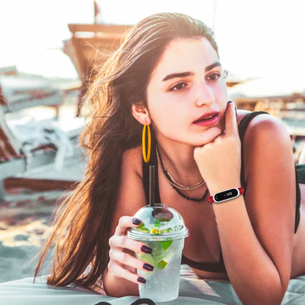 Браслет из натуральной кожи для Xiaomi mi Band 4 3 ремешок умных часов Ремешок браслет |