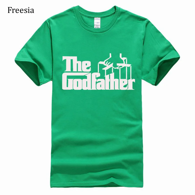 

New men's printing T-shirt movie Godfather short-sleeved T-shirt round neck cotton solid color T-shirt thin flat cloth fashion