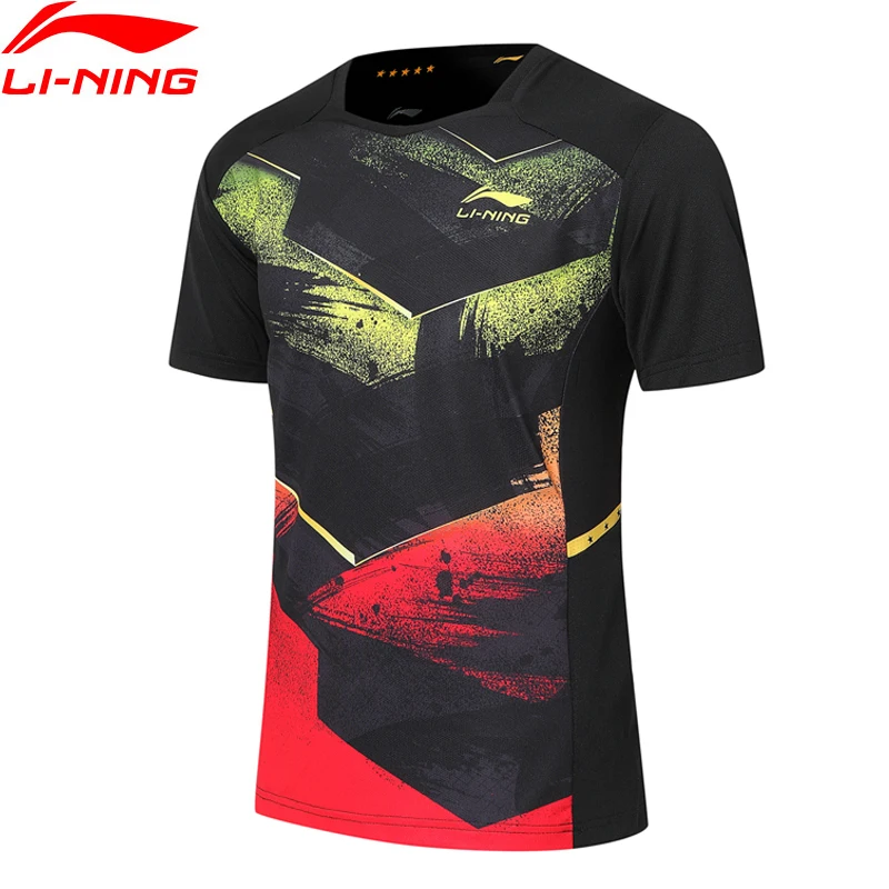 Li Ning мужские футболки для соревнований по настольному теннису Топ дышащий