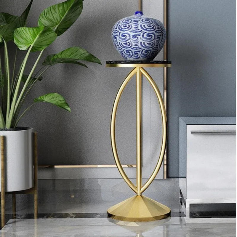 

Nordic light luxury floor type indoor flower rack fashion metal living room plant stand creative simple TV cabinet side ornament
