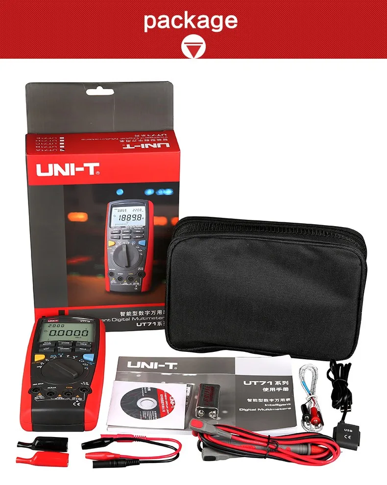 Умный Цифровой мультиметр UNI-T UT71B профессиональный 20000 отсчетов дисплей