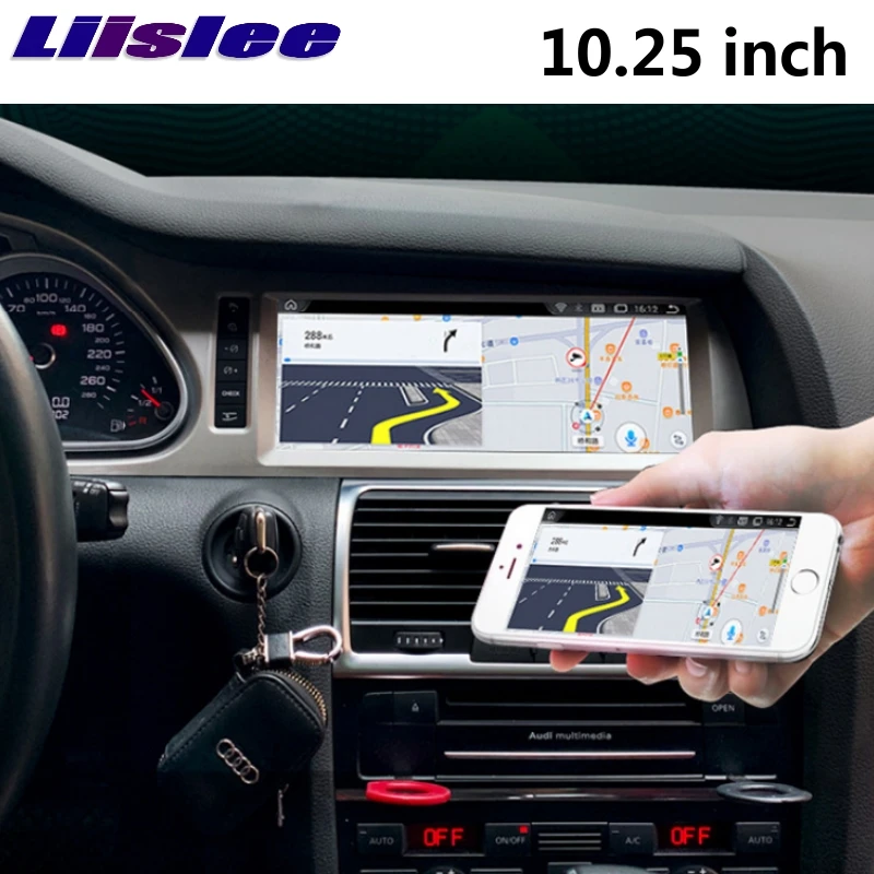 Для Audi Q7 2005~ MMI 10,25 дюймов LiisLee CarPlay адаптер давления в шинах автомобильный мультимедийный плеер gps аудио радио навигация NAVI