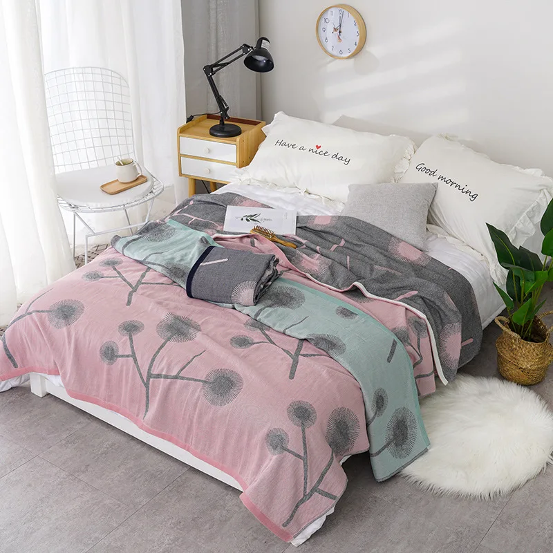 Aggcual листья полотенце одеяло для Кровати Покрывало Бамбук Мягкий Летний