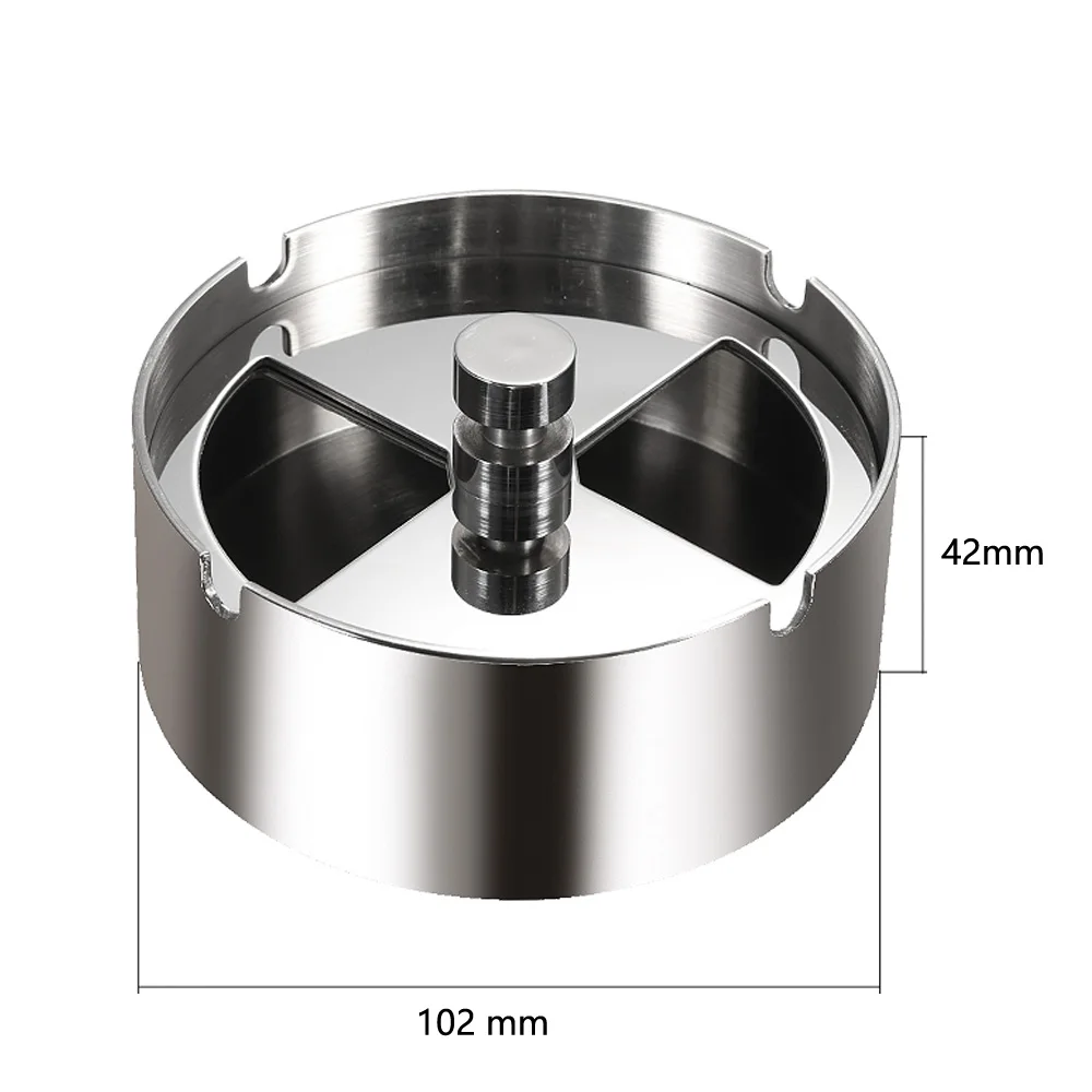 Высококачественная круглая вращающаяся пепельница из нержавеющей стали с
