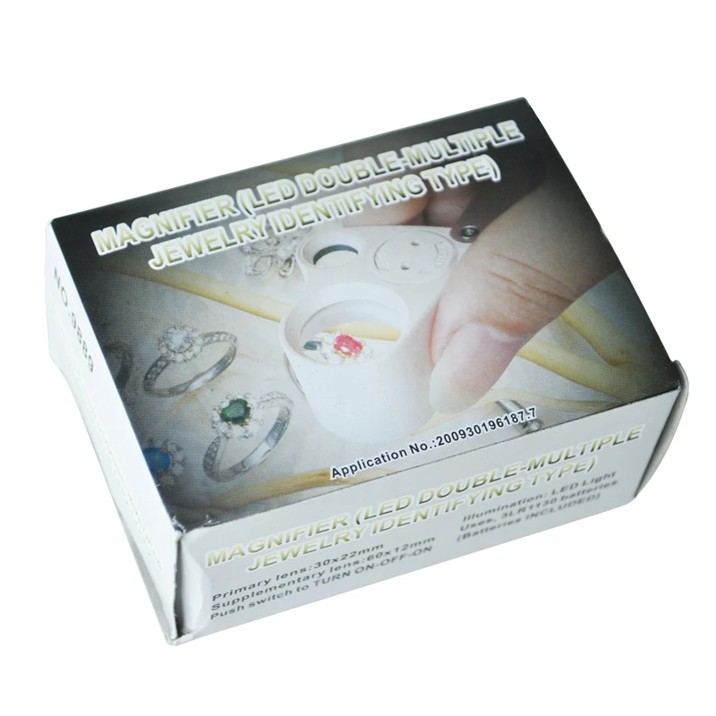 

Jeweler's Lighted High-Power Eye Loupe 30 & 60X LED