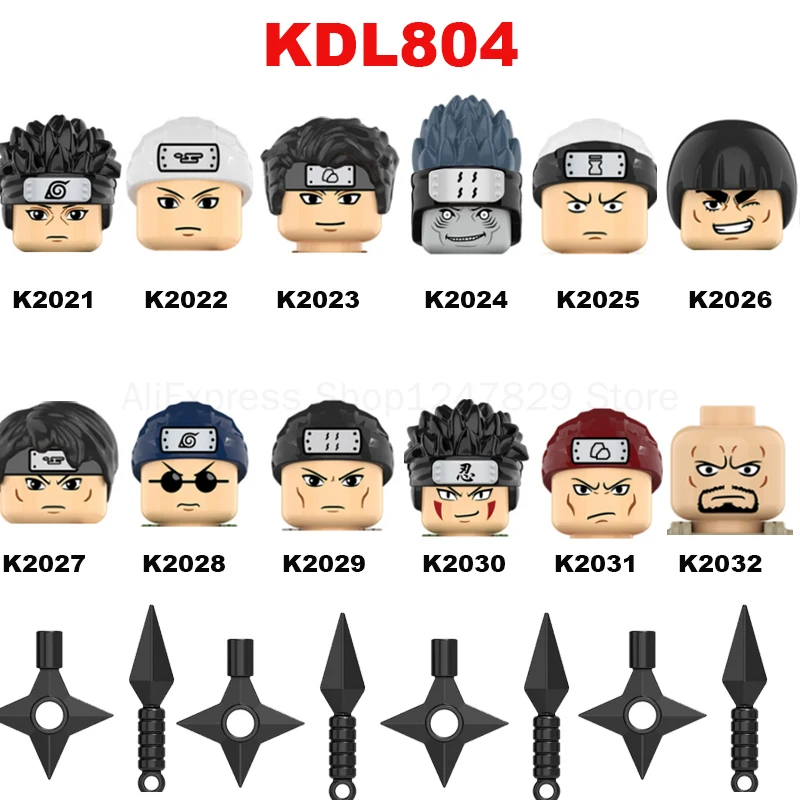 

2021 Hot Anime Series Uchiha Yahiko Characters Building Blocks Bricks Head Accessories Collection WM6105 WM6106 KDL801 KDL802