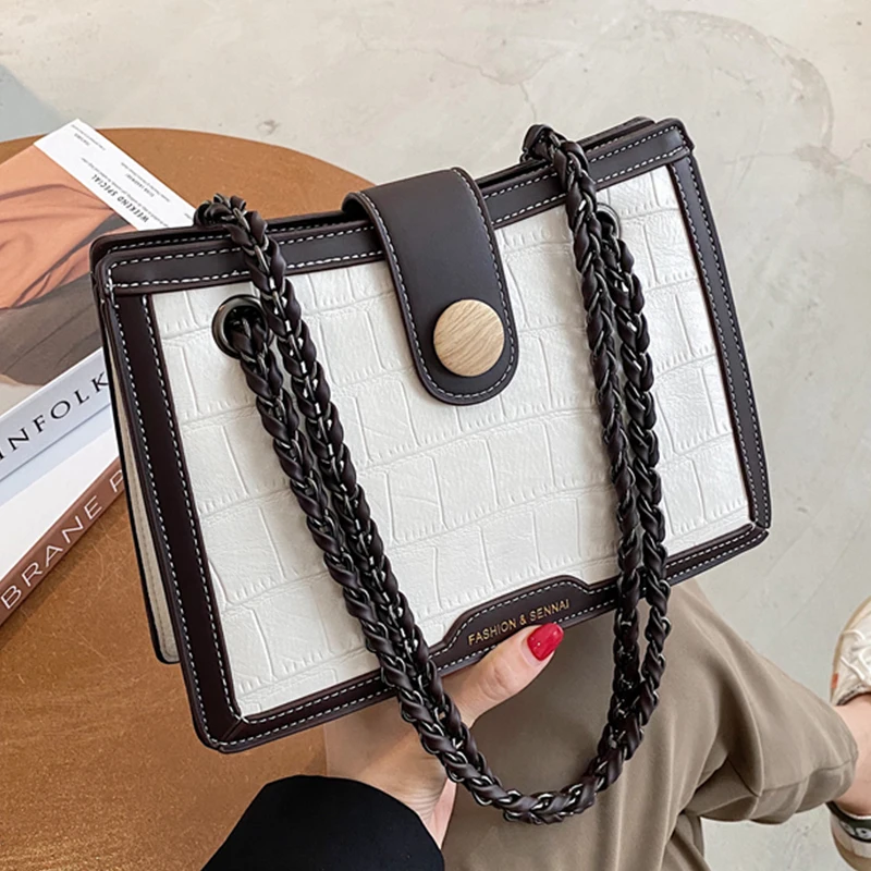 Новые маленькие сумки через плечо из искусственной кожи с каменным узором для