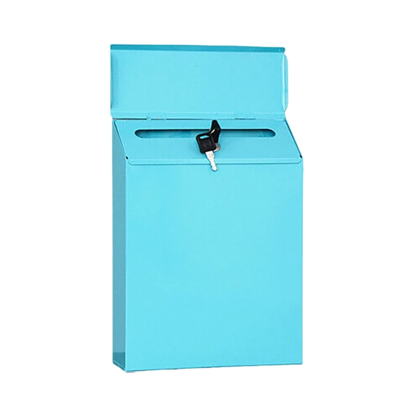 1Pcs Modern Mailbox Comment Letter Deposit Suggestion Drop Box Secured Payments Key Paperwork Secure Postbox Decor | Дом и сад