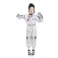 toddler kids boys girls astronaut costume jumpsuit classic space coat pretend play dress up outfit set with gloves helmet hat