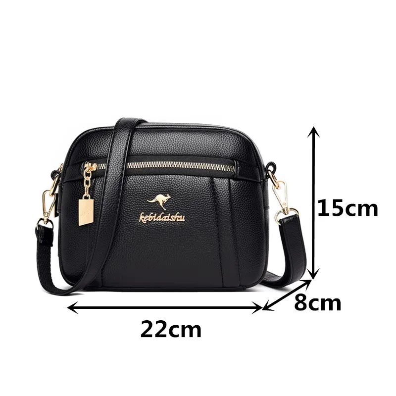 

Classic Black Women's Shoulder Bags Luxury Small Pu Leather Crossbody Bag Brand Designer Messenger Bag All-match Female Handbags