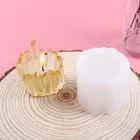 3D с украшением в виде кристаллов подсвечники силиконовая форма сделай сам бетона Садоводство пресс-форм литейной меди глины эпоксидная УФ-ремесла домашнего украшения