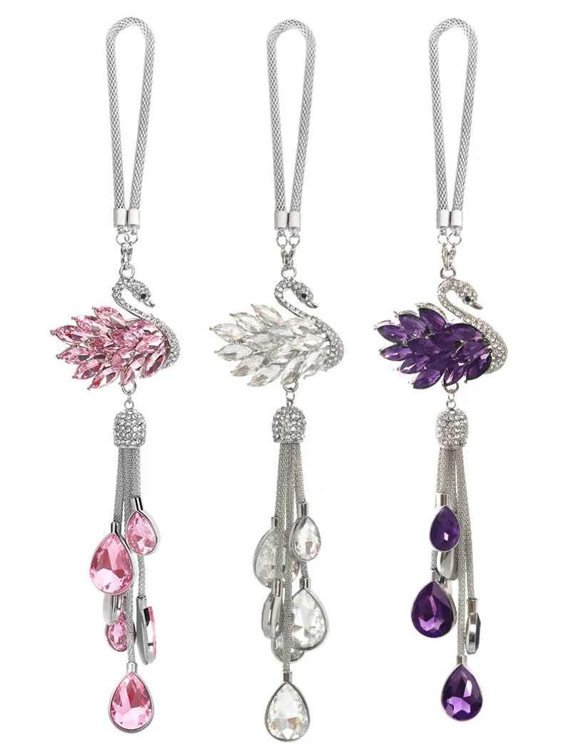 Зеркало заднего вида очаровательное Хрустальное подвесное украшение стразы