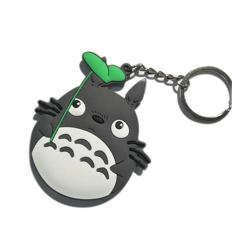 

Miyazaki Hayao Keychains Cartoon Character Totoro 3D Double Side Key Chains PVC Anime Figure Totoro Kid Toy KeyringsTrinket Gift
