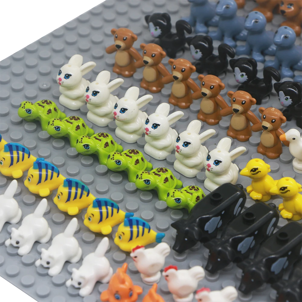 Город Друзья животные кубики MOC питомцы Мини фигурки парк зоопарк морские