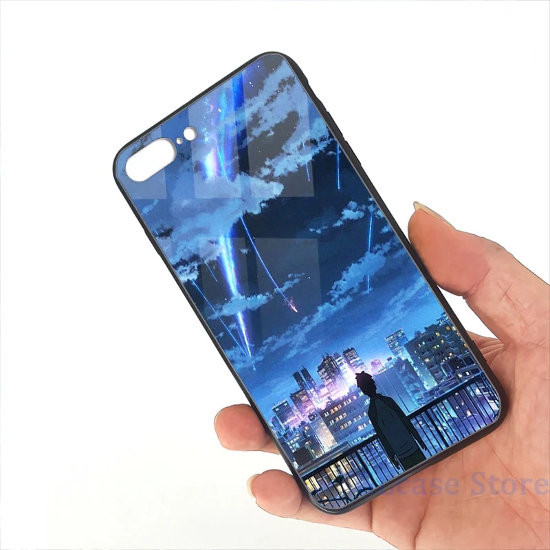 Чехол для телефона Kimi no na wa (ваше имя) iPhone 12 Pro 11 X XR XS Max 8 7 6 6s Plus 5s мягкая стеклянная