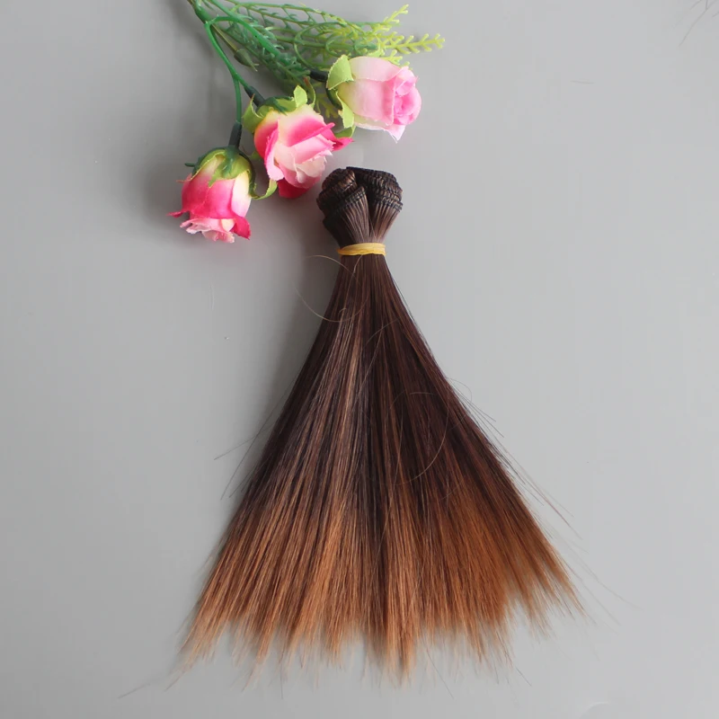 15 cm wig Кукла парик волосы для BJD и SD или детская игрушка diy трессы прямые волосы 15 см* 100 см аксессуары для куклы «сделай сам» - Цвет: 15 cm wig
