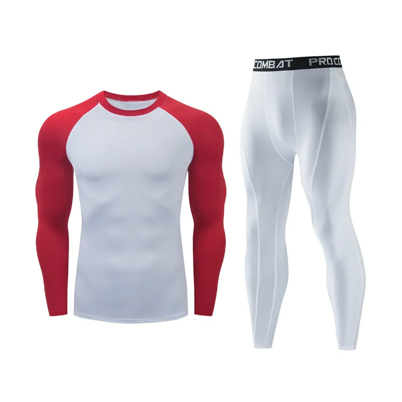 

Men's Football Basketball Uniform Training PRO Sports Fitness Running Sweat Quick-Drying Short-Sleeved Tights Clot