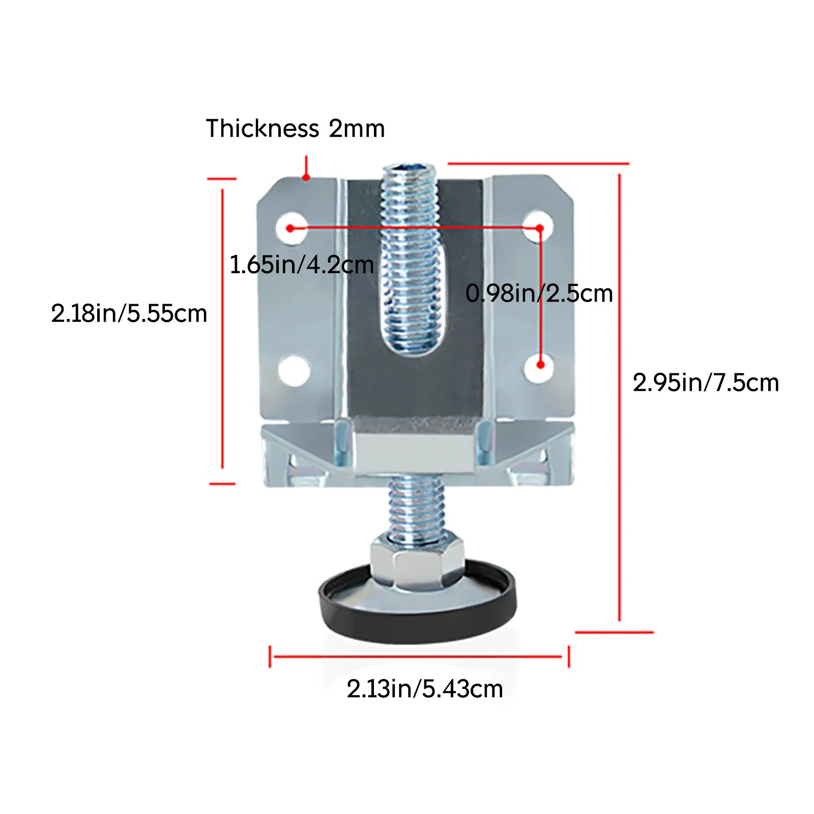 

2pcs Heavy-Duty Wardrobe Level Adjustable Foot Adjustable Screw Foot Cup Fixed Foot Screw Heavy-Duty Adjustable Support Foot c50
