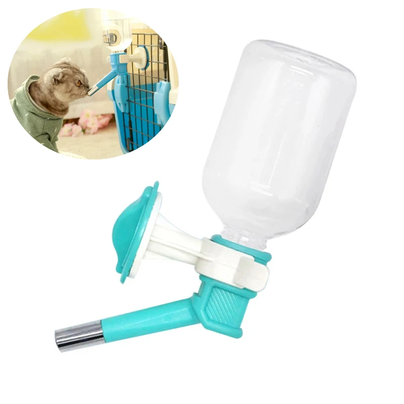 

Pet Automatic Water Dispenser Cabin Hanging Type Drinking Fountain From Fence Portable Bottle for Small Dog Cat Rabbit Hamster