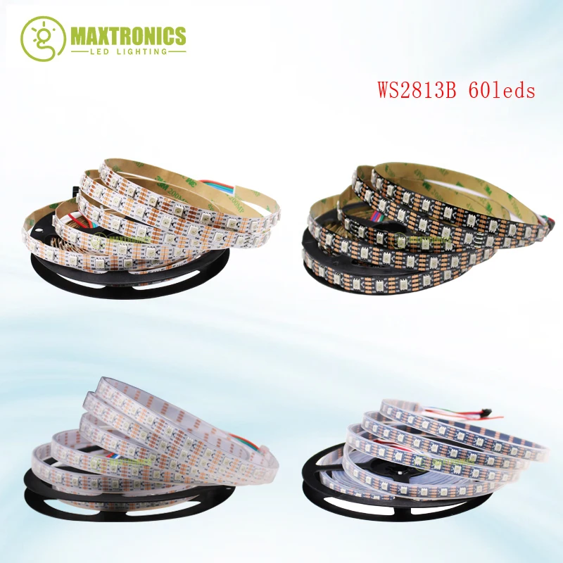 5 м/лот WS2813 (двухсигнальные провода) индивидуально Адресуемая RGB светодиодная