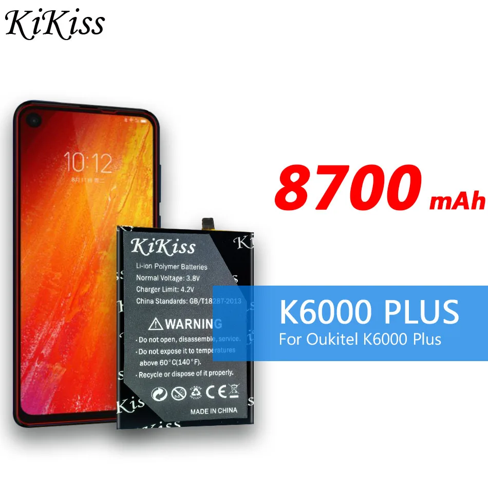 Аккумулятор большой емкости 8700 мАч для OUKITEL K6000 PLUS запасные части K6000PLUS бесплатные