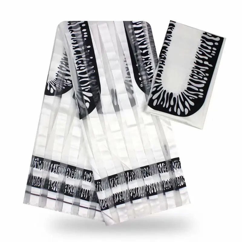 Шелковые Вощеные материалы 2019 нигерийская шелковая шифоновая ткань африканская