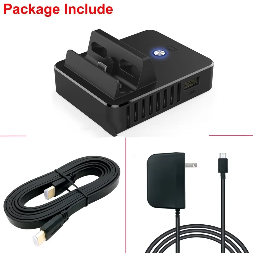 Мини Портативный HDMI конвертер Тип C 4K HD tv охлаждающая структура зарядное устройство зарядная док-станция Подставка для Nod NS switch консоль