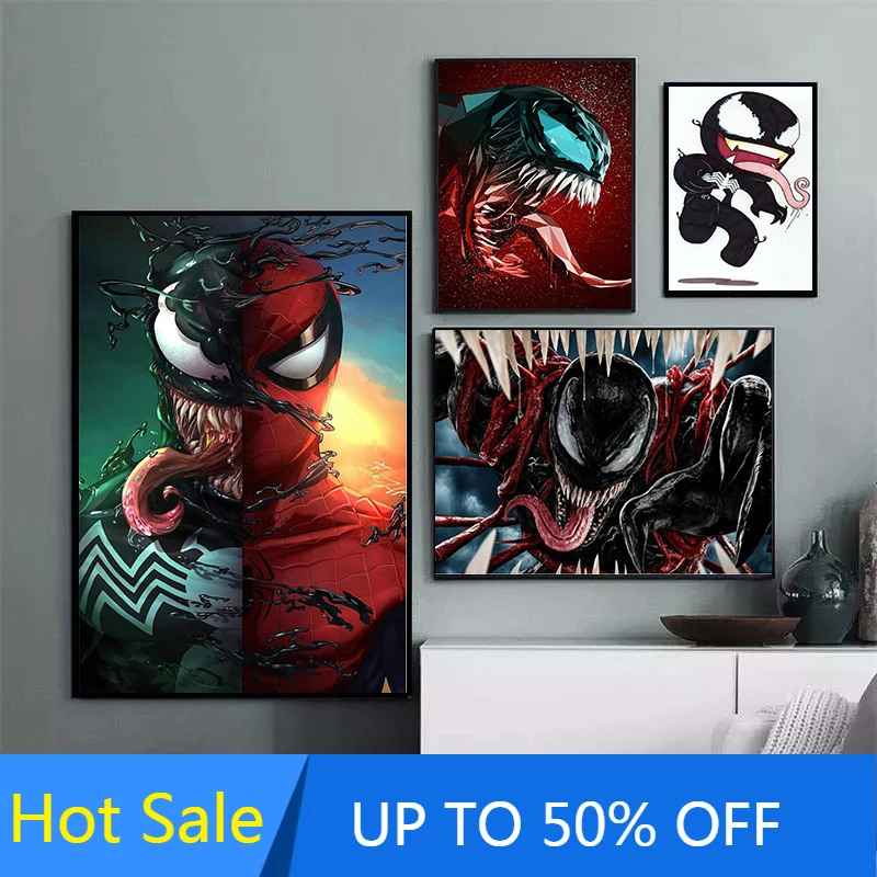 Скандинавские постеры и принты на стену в виде Венома надпись Пусть там будет