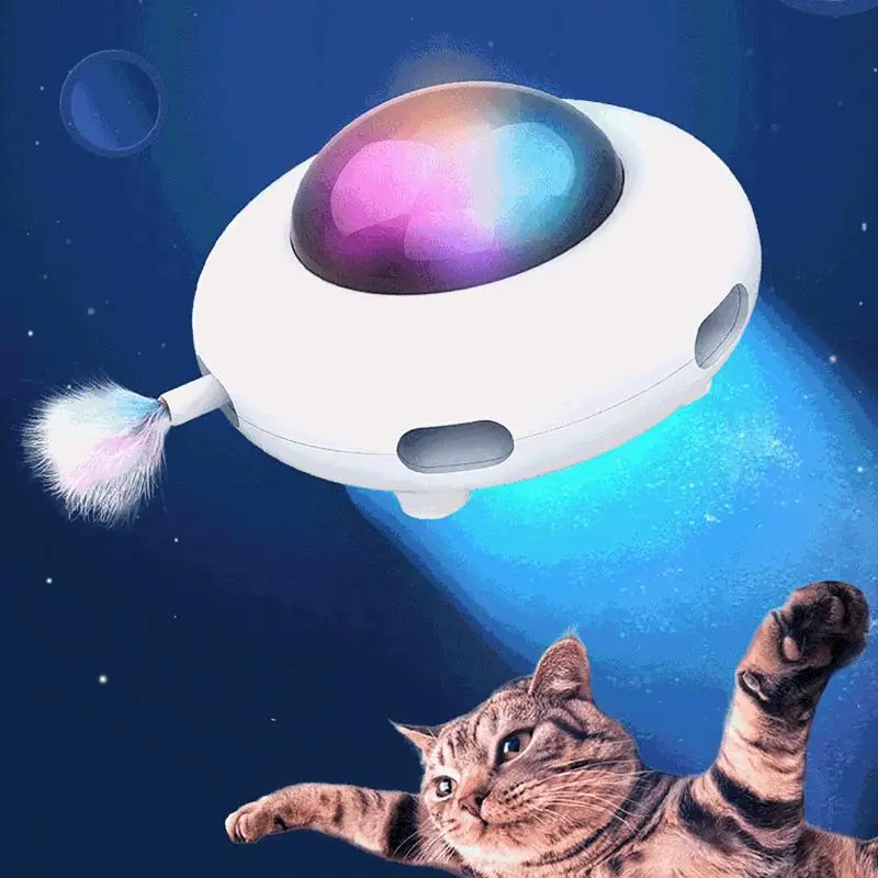 

Intelligent Turntable Automatic Swing Toys Puppy Cat Electric Steering Chasing Toy Pet USB Charging Interactive Feather Cat Toys