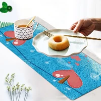 kitchen placemat coaster pu 30cmx80cm waterproof and oil proof fresh and lovely casserole mat dish mat table mat decoration mat