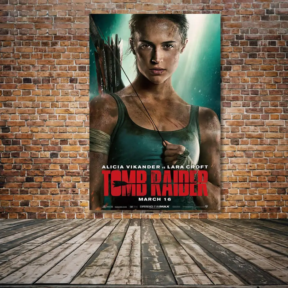 Расхитительница Лары с картинкой из фильма Плакаты принт 12X18 24X36 дюйма на шелке