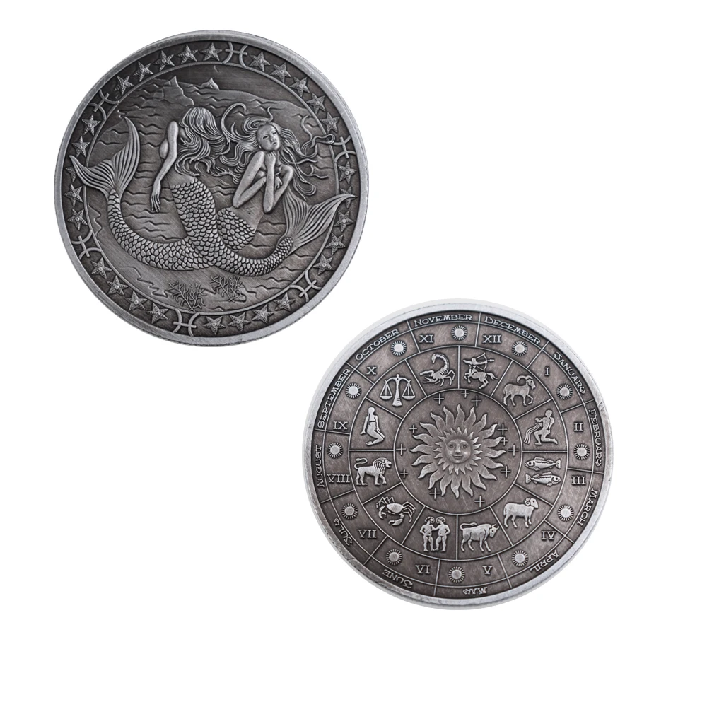 Праздничные сувенирные подарки с двенадцатью созвездиями бронзовые монеты