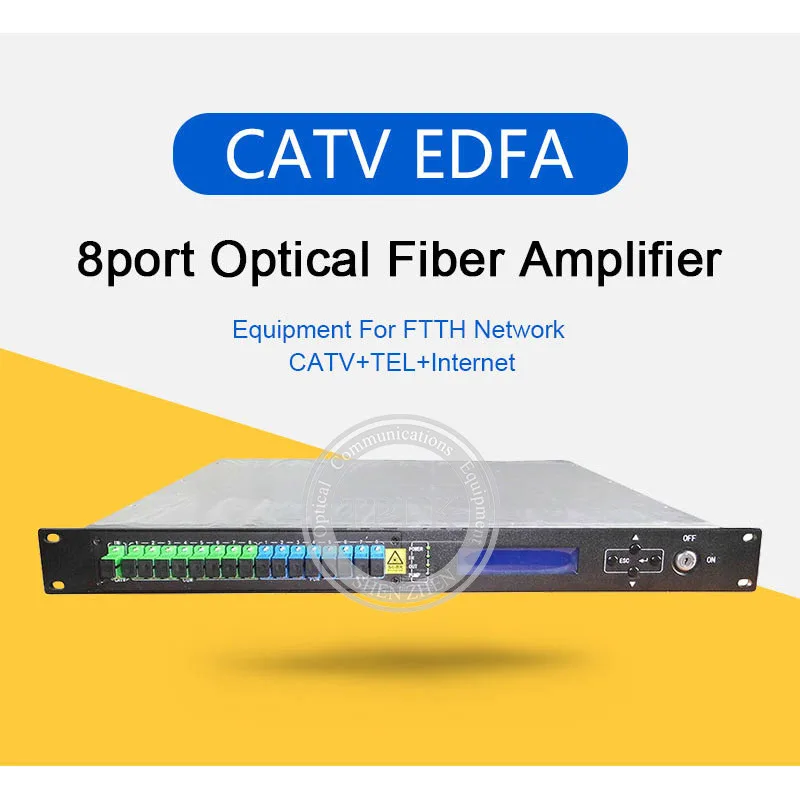 1U 1550 нм CATV WDM EDFA 8 порт 16/18/22/23 дБм волоконно оптический усилитель Высокое качество
