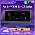 Eunavi Android автомобильное радио для BMW E53 E39 X5 GPS мультимедийный плеер Авторадио Стерео 10,25 дюймов Carplay 1din 1 din без dvd