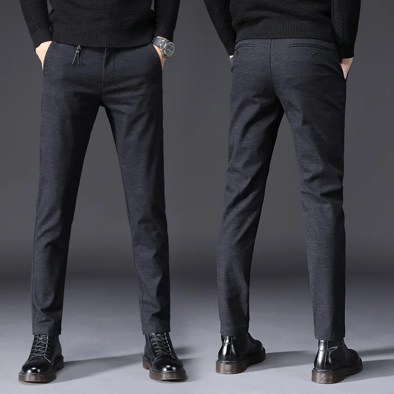 Брендовые зимние мужские брюки MRMT 2021 повседневные Прямые длинные трубы для