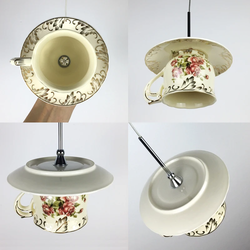 Креативная чашка с розами подвесной светильник Европа современная столовая