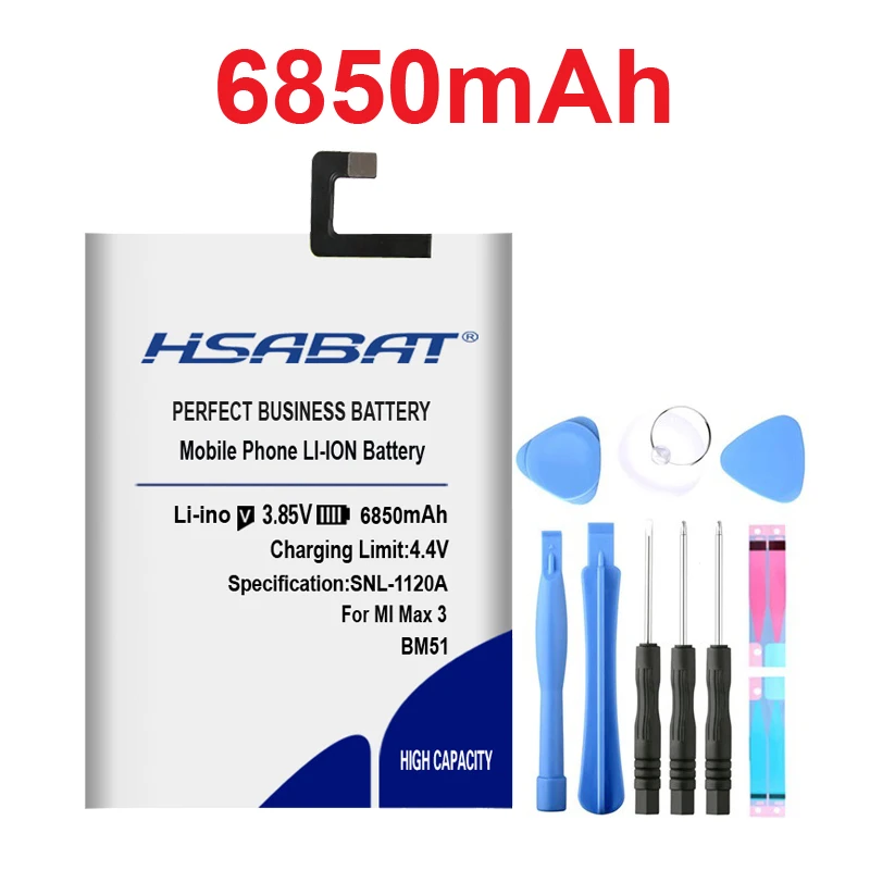 HSABAT 6850 мА/ч, BM51 Батарея для Xiaomi Mi Max3 макс 3 батарейки