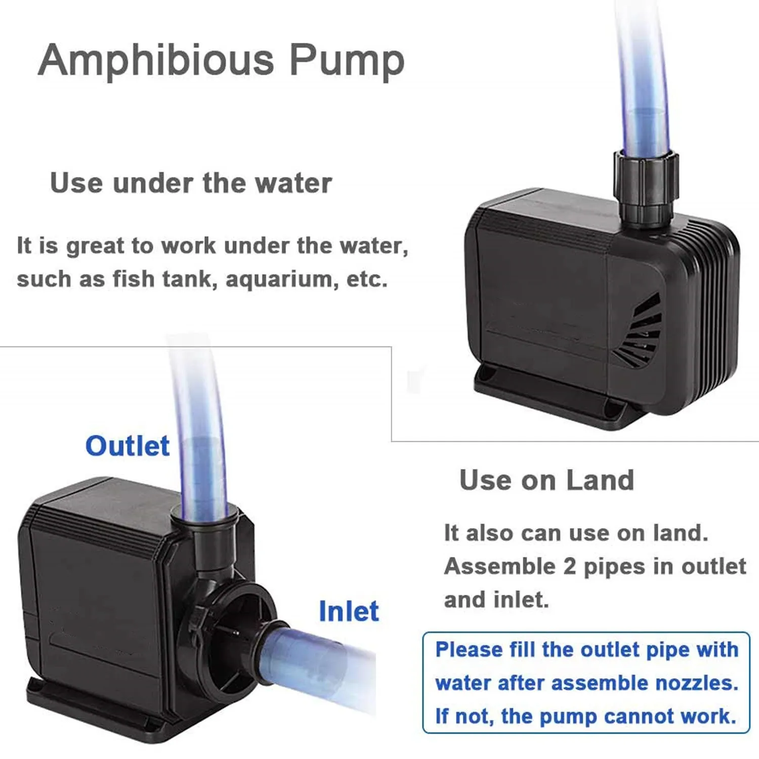 Аквариумный погружной насос многофункциональный вентилятор для