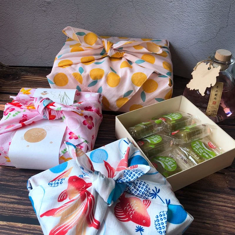 Хлопковый носовой платок Furoshiki в подарочной упаковке экологически чистый |
