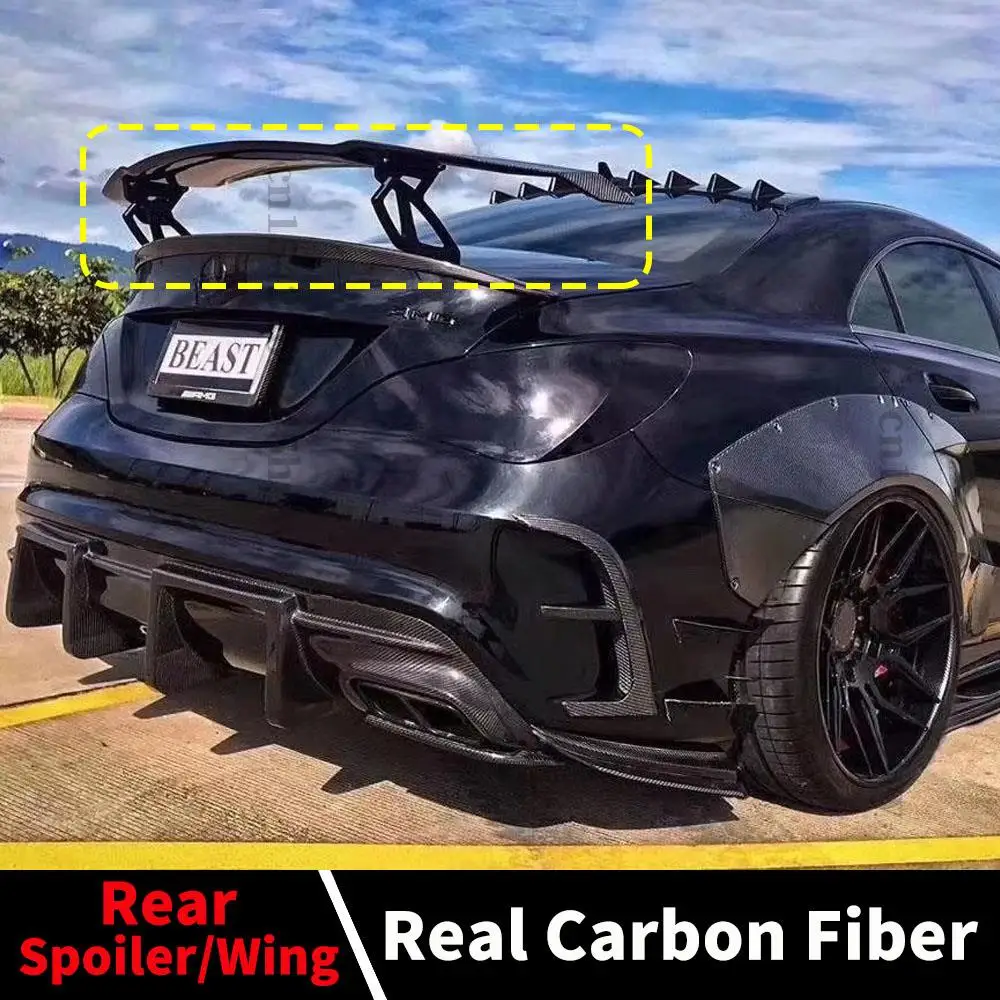 

GT Спойлер заднего багажника, крыла для Mercedes CLA W204 W205 W212 W213 C43 C63 W206 E207 BMW F30 G20 F10 G30 M3 F80 M4 M5 углеродное волокно