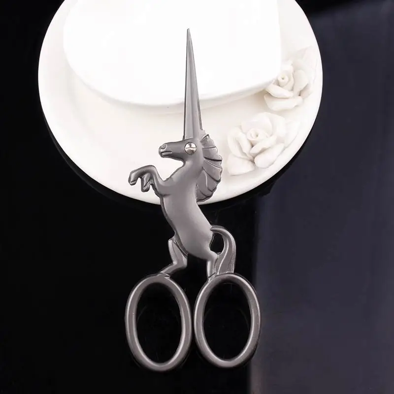 Ретро Единорог ножницы Винтаж швейные для стрижки волос отделка шитья бытовой